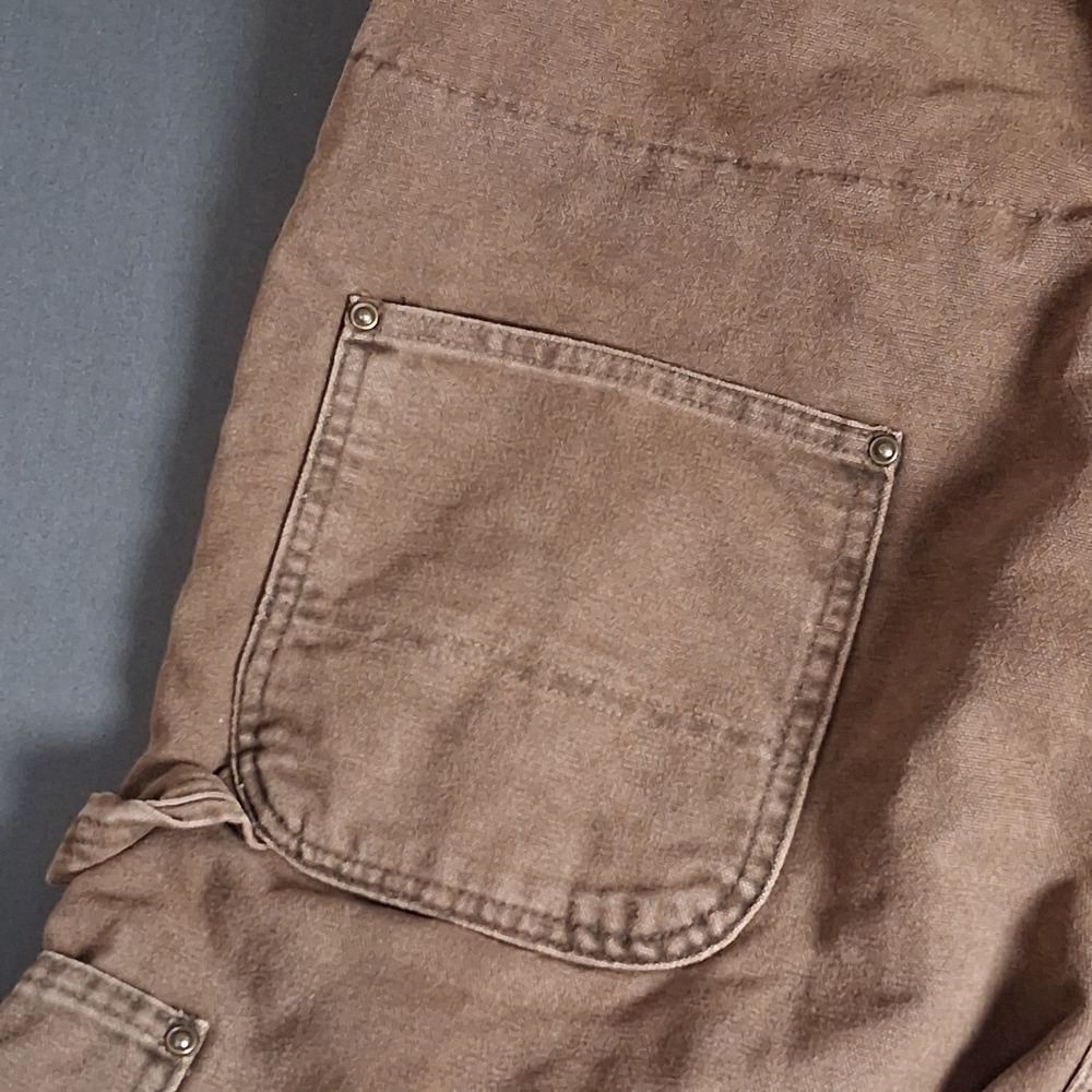 Carhartt Mint Vintage Work Overalls 38x32 Mens Brown Double Knee Insulated - USA - Picture 11 of 12